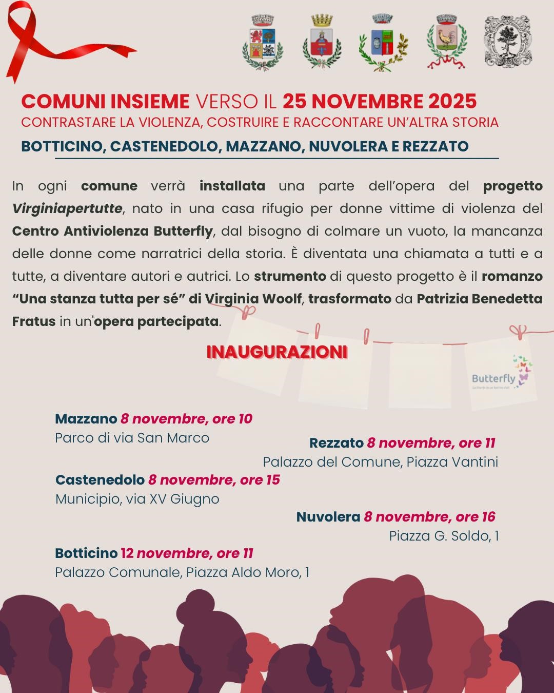 Comuni insieme verso il 25 novembre